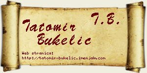 Tatomir Bukelić vizit kartica